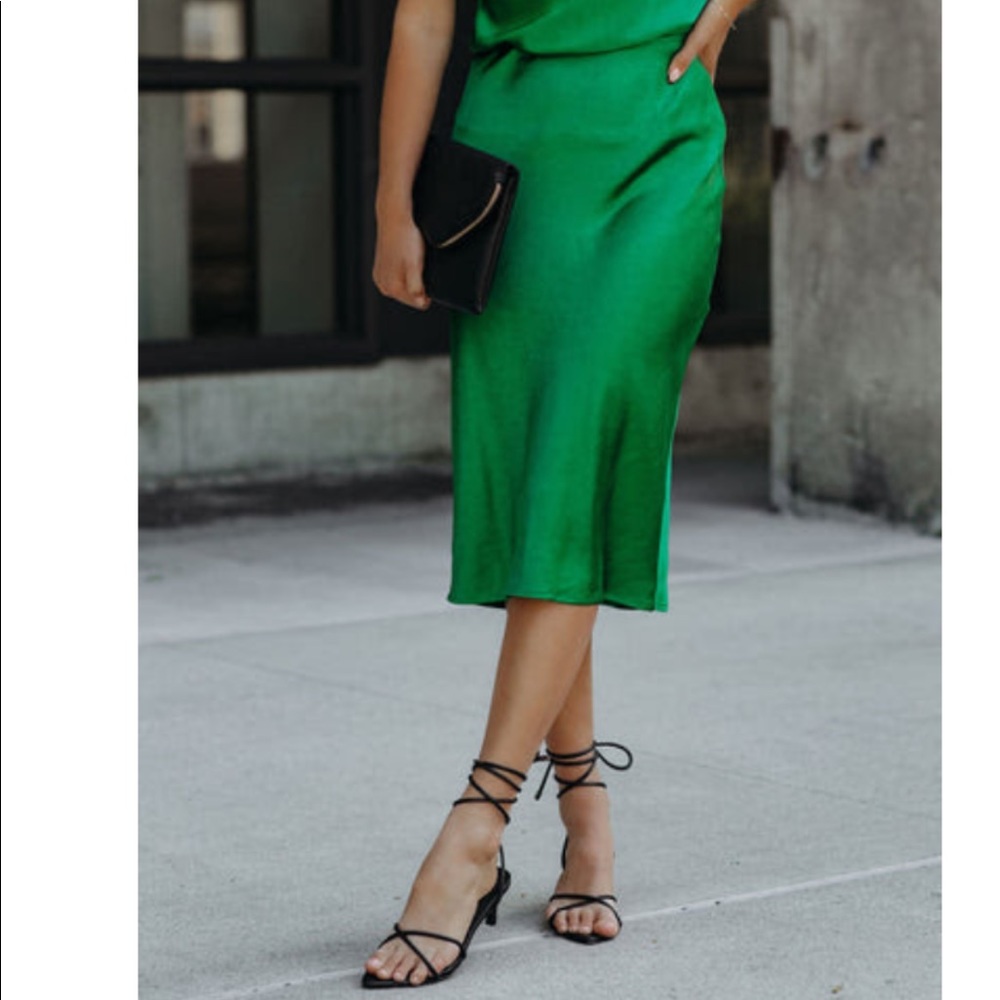 Dreamland Satin Midi Skirt